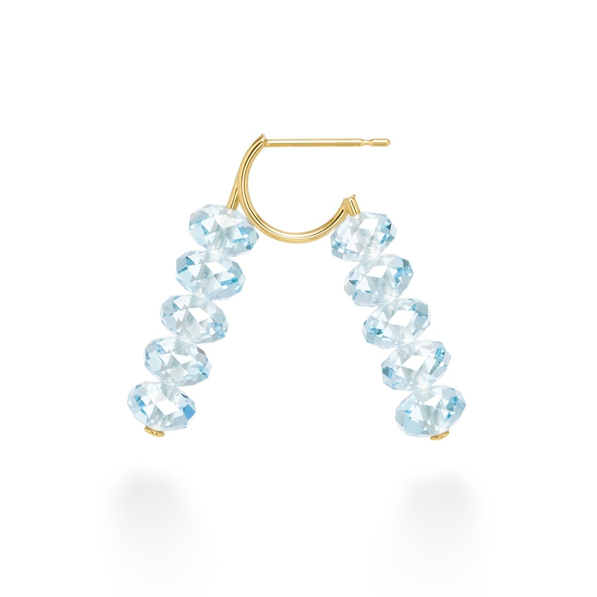 AHKAH spring sequin 耳环(蓝色托帕石)