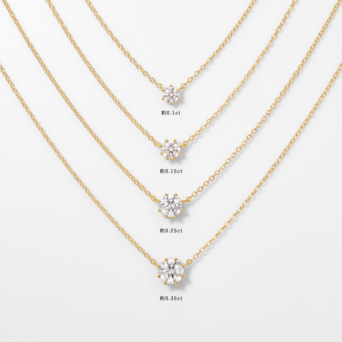 solitaire round 项链（0.15克拉）