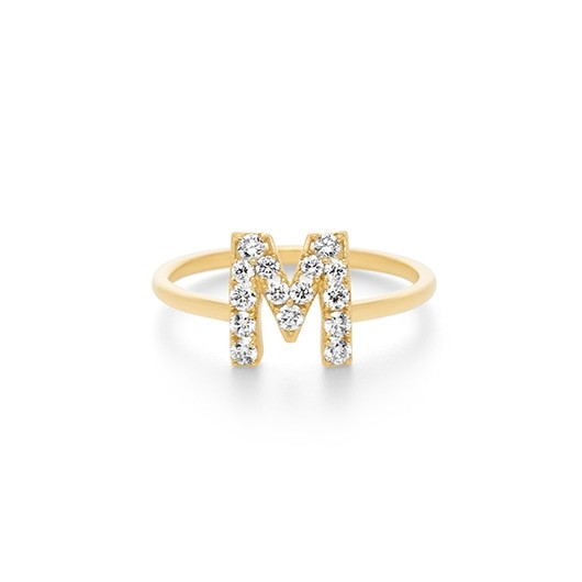 première étoile initial 戒指 M