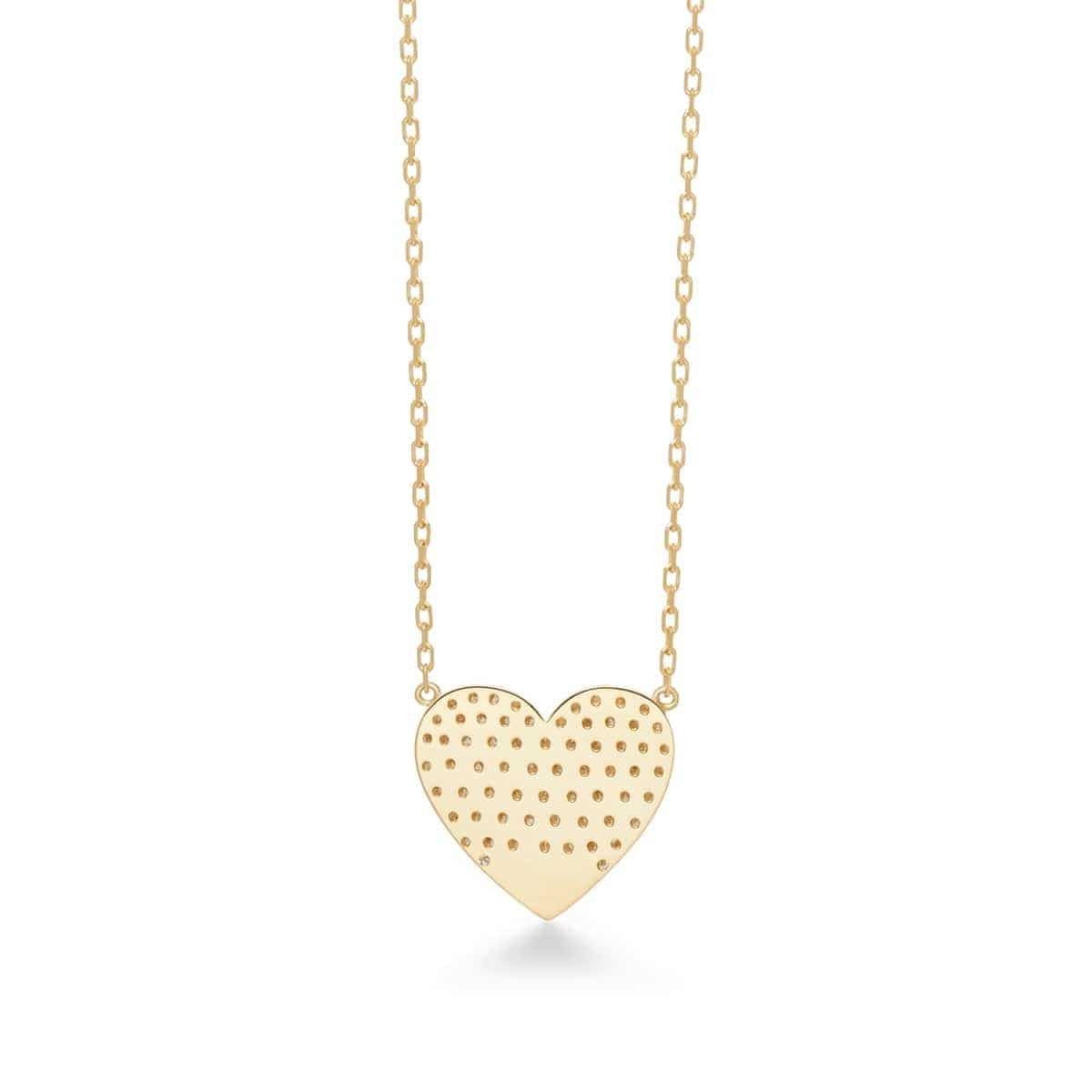 heart pavé moyenne 项链